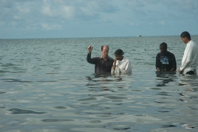 Sharla ready to be baptized.